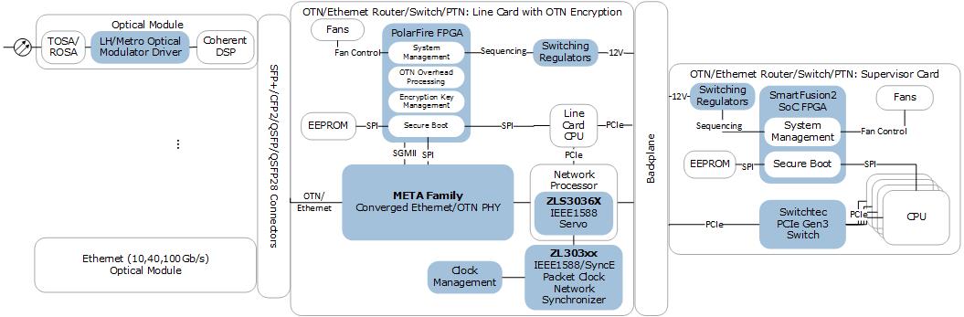 Carrier Ethernet Switch Router OTN Processor OTN PHY FPGA | Microsemi