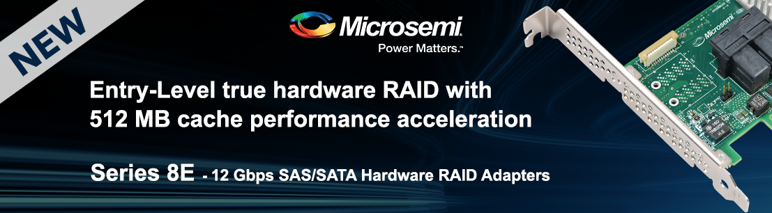 Series 8E Entry-Level 12 Gbps SAS/SATA Hardware RAID Adapters
