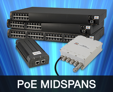 Power over Ethernet PoE Midspan PoE Injector PoE Switch| Microsemi